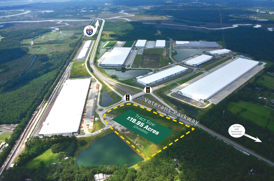 Primary Photo Of Veterans Parkway @ Feldspar Drive, Savannah Land For Lease