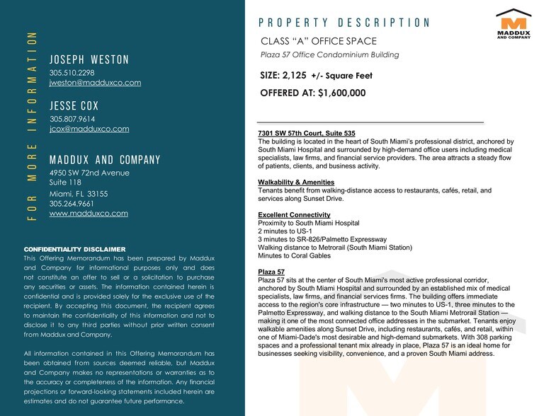 More Photos Of 7301 SW 57th Ct, South Miami Office For Sale