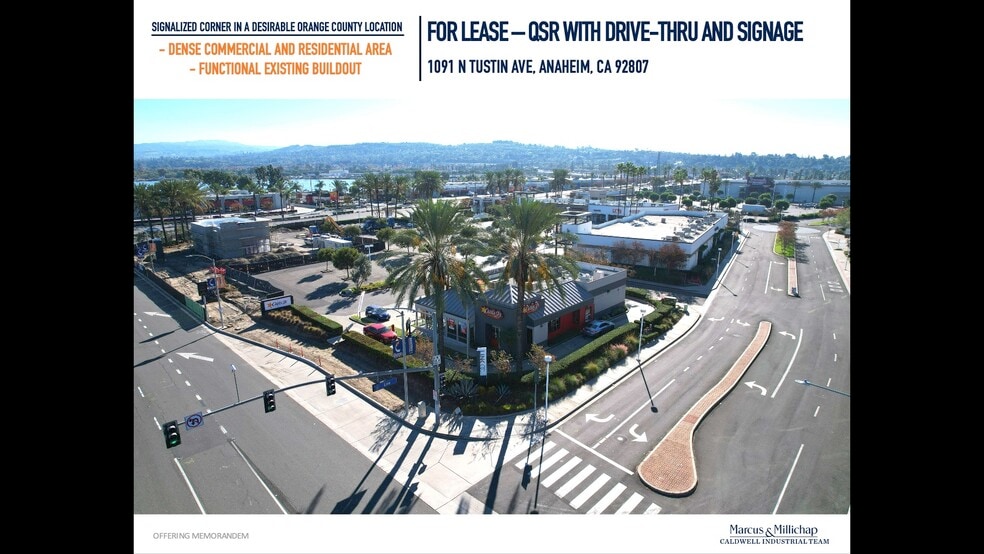 Primary Photo Of 1091 N Tustin Ave, Anaheim Fast Food For Lease