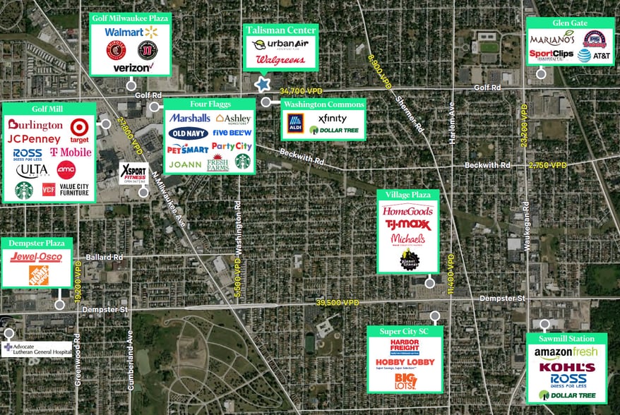 More Photos Of 2614-2678 W Golf Rd, Glenview General Retail For Lease