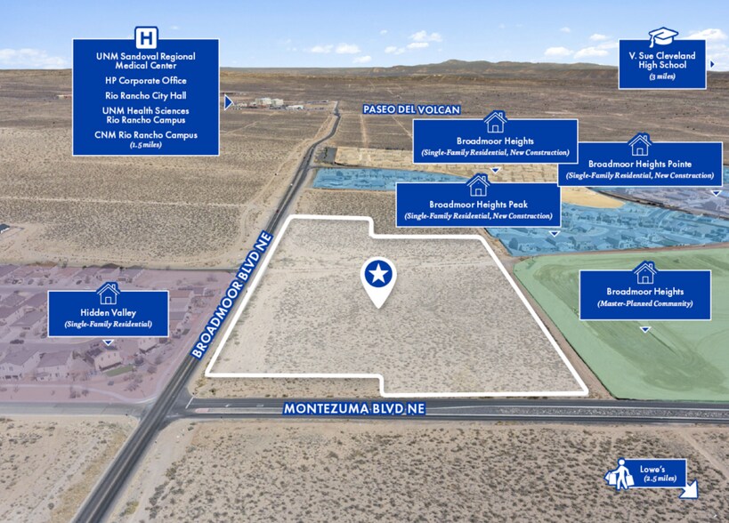 More Photos Of NEQ of Broadmoor Blvd. NE & Montezuma Blvd. NE, Rio Rancho Land For Sale