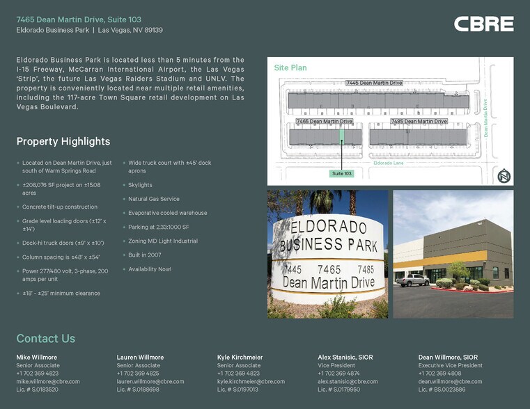 More Photos Of 7465 Dean Martin Dr, Las Vegas Warehouse For Lease