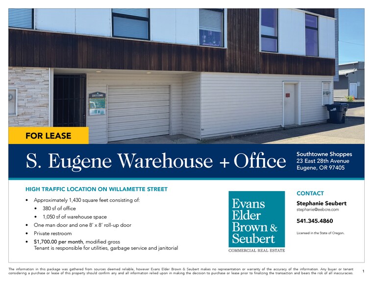 More Photos Of 23 E 28th Ave, Eugene Storefront Retail Office For Lease