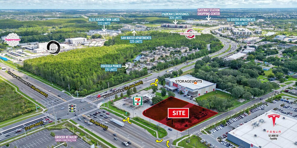 Primary Photo Of Sec Of Osceola Parkway & Orange Blossom Trl, Kissimmee Land For Lease