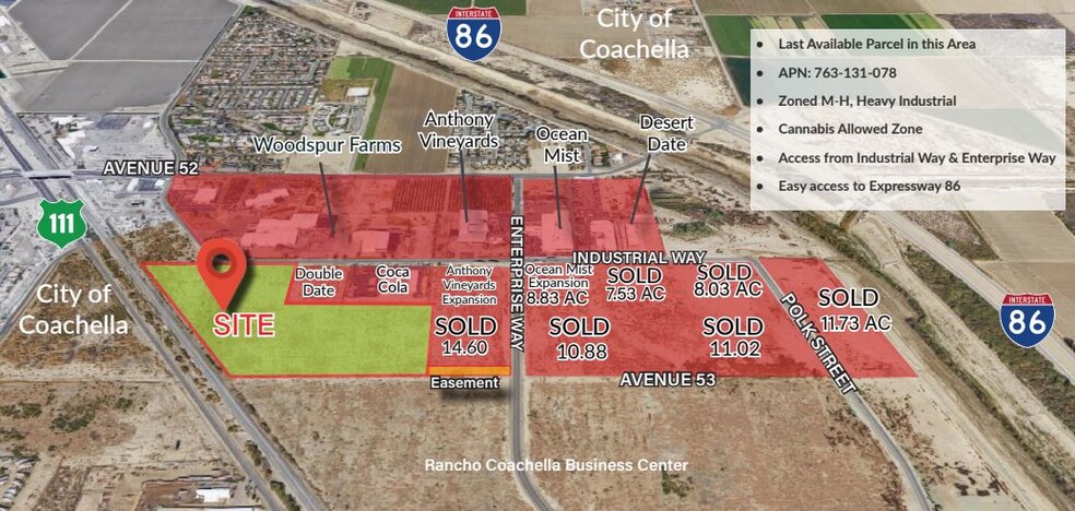 Primary Photo Of Industrial Way & Enterprise Way, Coachella Land For Sale