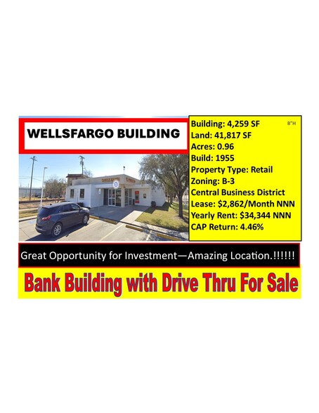 Primary Photo Of 104 N Upshaw Blvd, Robstown Bank For Sale