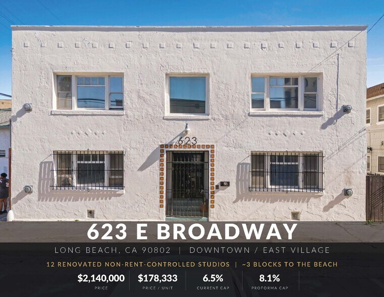 Primary Photo Of 623 E Broadway, Long Beach Apartments For Sale