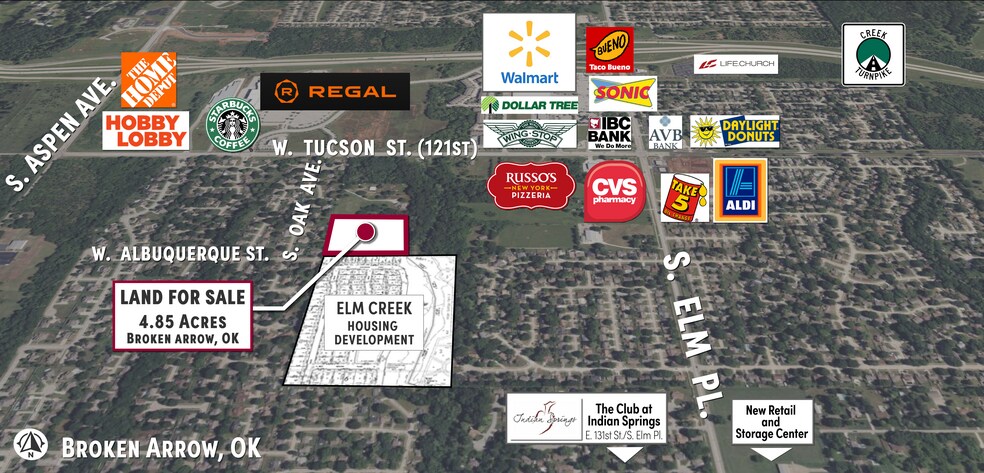 Primary Photo Of S 121st Street West of Elm, Broken Arrow Land For Sale