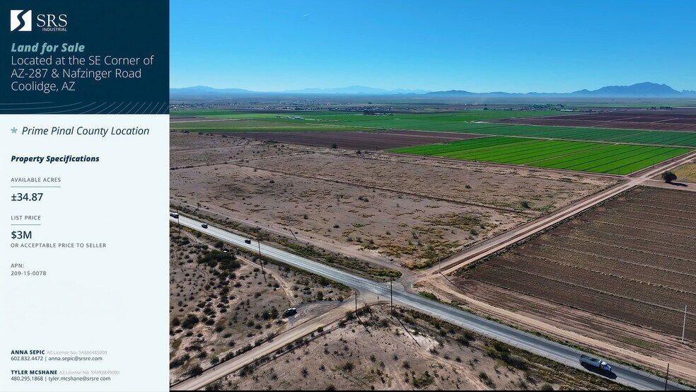 Primary Photo Of SEC AZ-287 & Nafzinger Rd, Coolidge Land For Sale