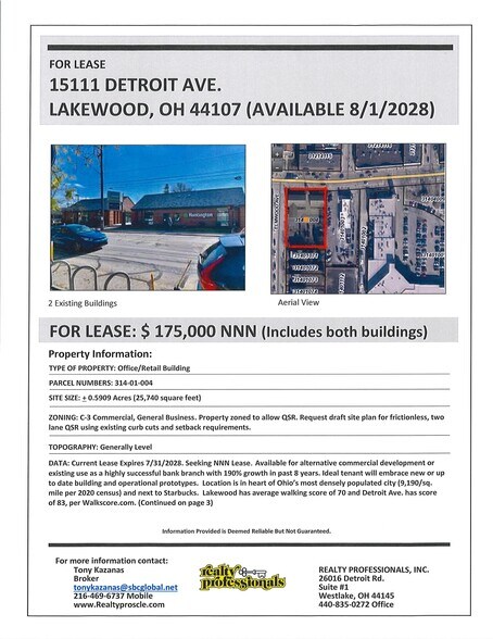 More Photos Of 15111-15121 Detroit Ave, Lakewood Unknown For Lease