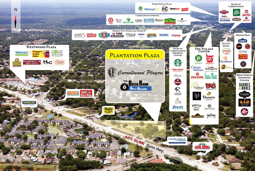 Primary Photo Of 4303-4351 Gunn Hwy, Tampa General Retail For Lease