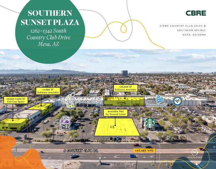 More Photos Of 1262-1342 S Country Club Dr, Mesa General Retail For Lease