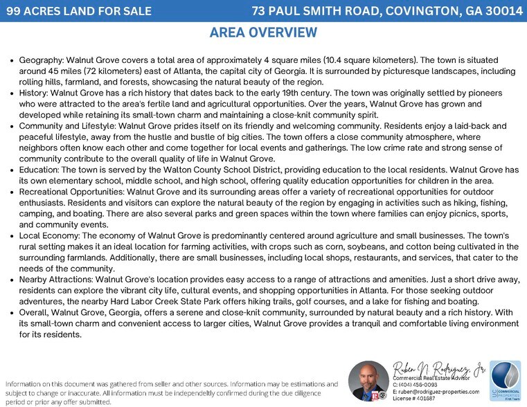 More Photos Of 73 Paul Smith Rd, Covington Land For Sale