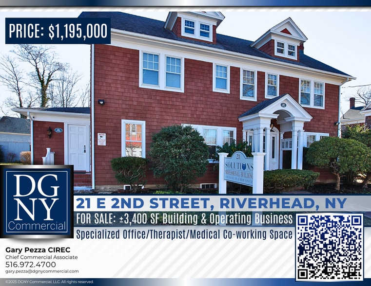 Primary Photo Of 21 E 2nd St, Riverhead Medical For Sale