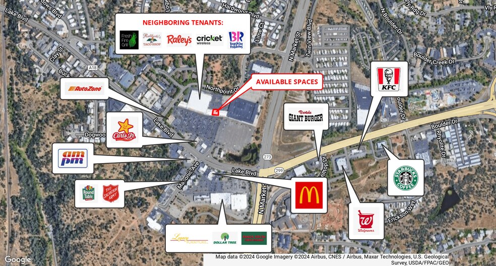 More Photos Of 101-179 Lake Blvd, Redding Unknown For Lease