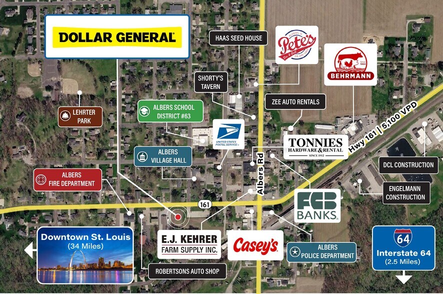More Photos Of 302 State Rte 161, Albers General Retail For Sale
