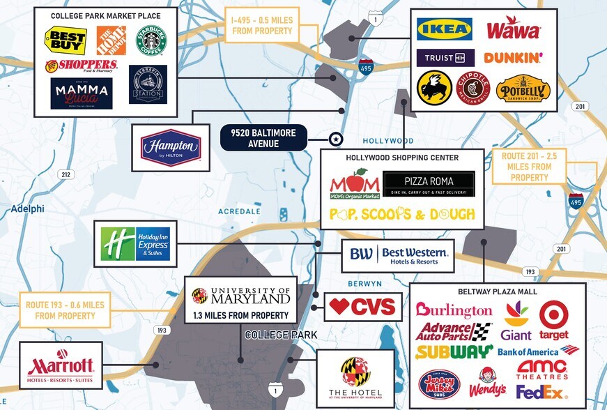 More Photos Of 9520 Baltimore Ave, College Park Freestanding For Sale