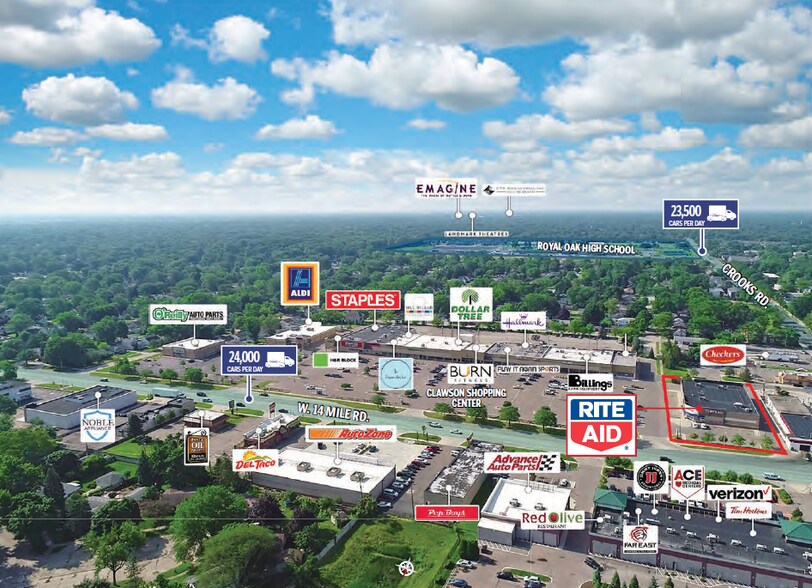 More Photos Of 1301 W 14 Mile Rd, Clawson Freestanding For Lease