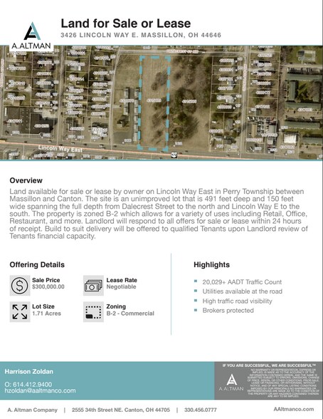 More Photos Of 3426 E Lincoln Way E, Massillon Land For Sale