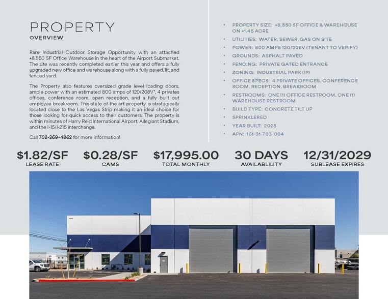 More Photos Of 6248 Annie Oakley Dr, Las Vegas Industrial For Lease