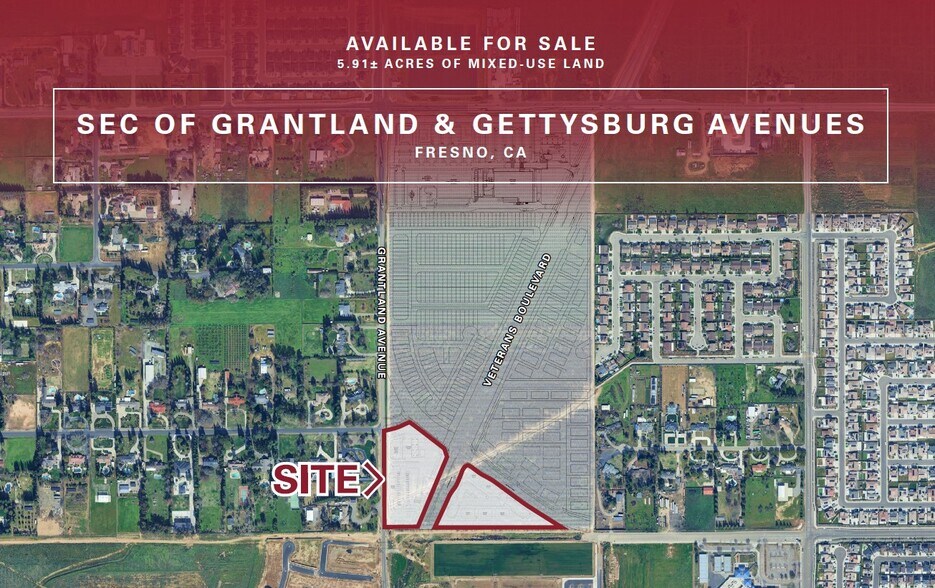 Primary Photo Of SEC Grantland Ave @ Gettysburg, Fresno Land For Sale