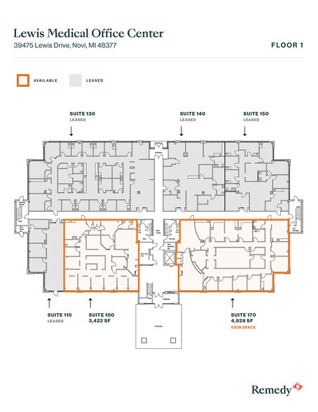 More Photos Of 39475 Lewis Dr, Novi Medical For Lease