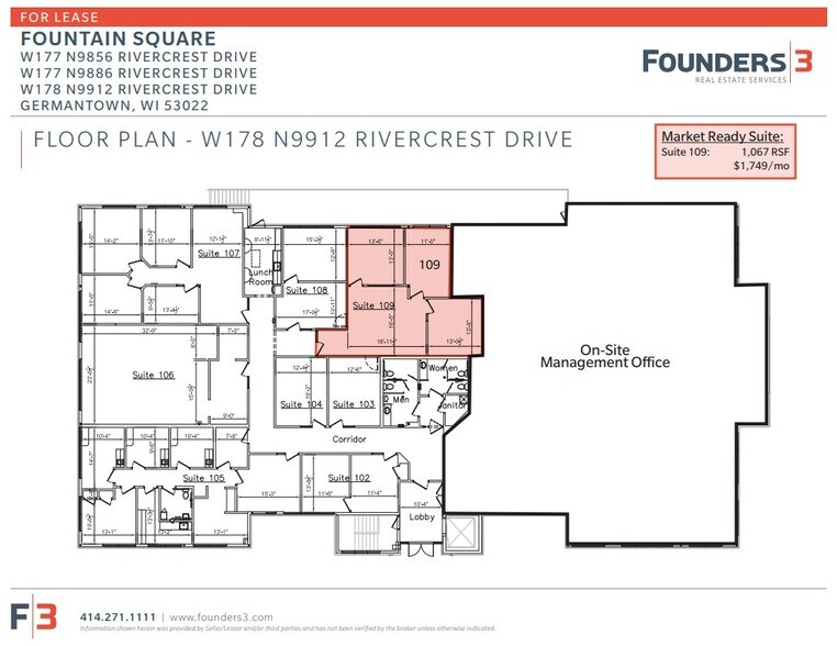 More Photos Of W177N9856-W178 N9912 Rivercrest Dr, Germantown Office For Lease