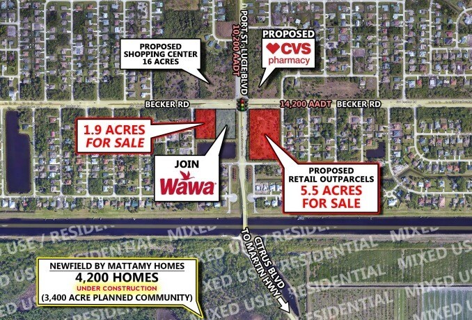 Primary Photo Of Becker Road & Port St. Lucie Blvd SW, Port Saint Lucie Land For Sale