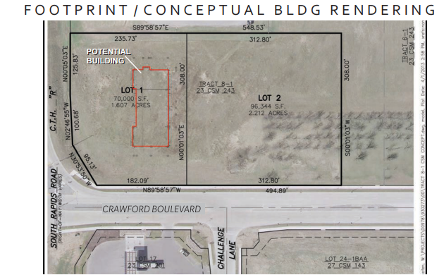 Primary Photo Of NEC Rapids and Crawford Rd, Manitowoc Storefront Retail Office For Lease