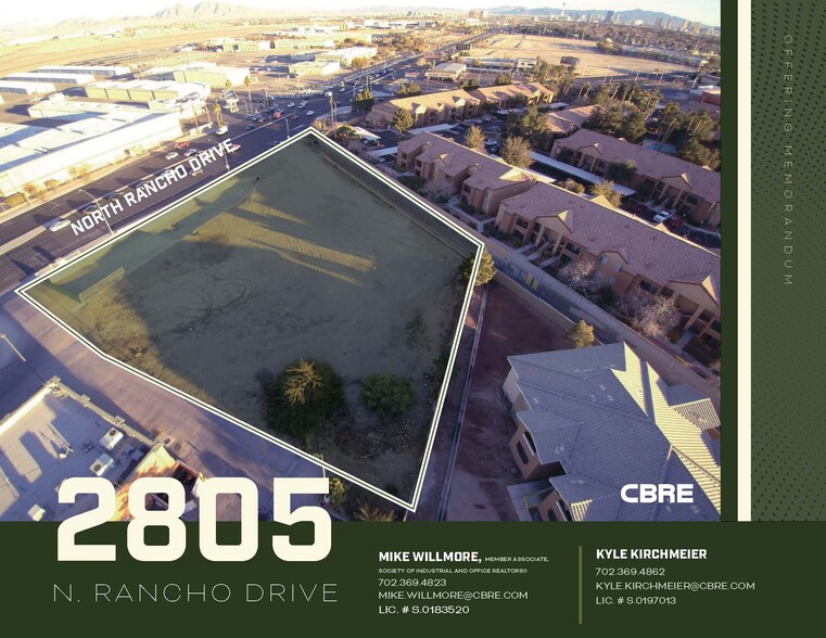 Primary Photo Of 2805 N Rancho Dr, Las Vegas Land For Sale