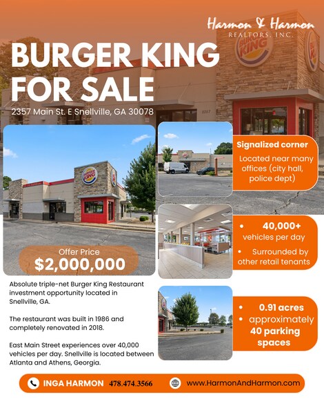 More Photos Of 2357 Main St East, Snellville Fast Food For Sale