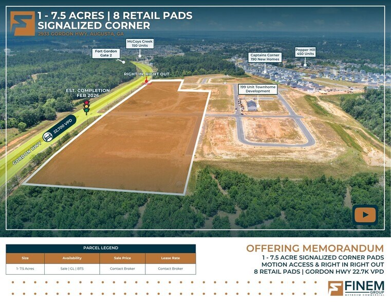 More Photos Of 2933 Gordon Highway, Grovetown Land For Lease