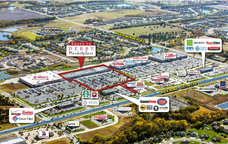 More Photos Of 1930-1942 N Rock Rd, Derby Storefront For Lease