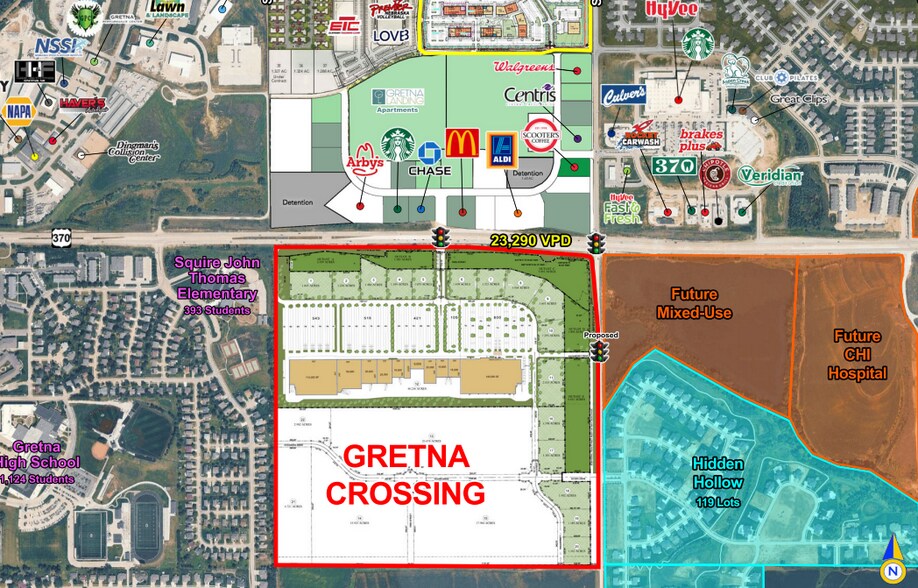 More Photos Of Highway 370 & S 192nd St, Gretna Land For Lease
