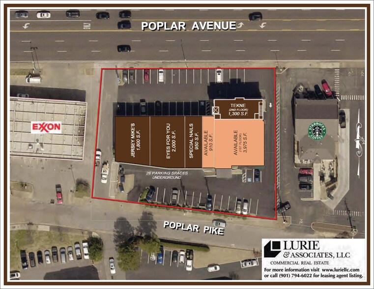 More Photos Of 6139-6161 Poplar Ave, Memphis Storefront For Lease