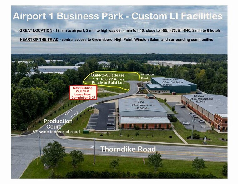 More Photos Of 5620 Production Ct, Greensboro Warehouse For Lease