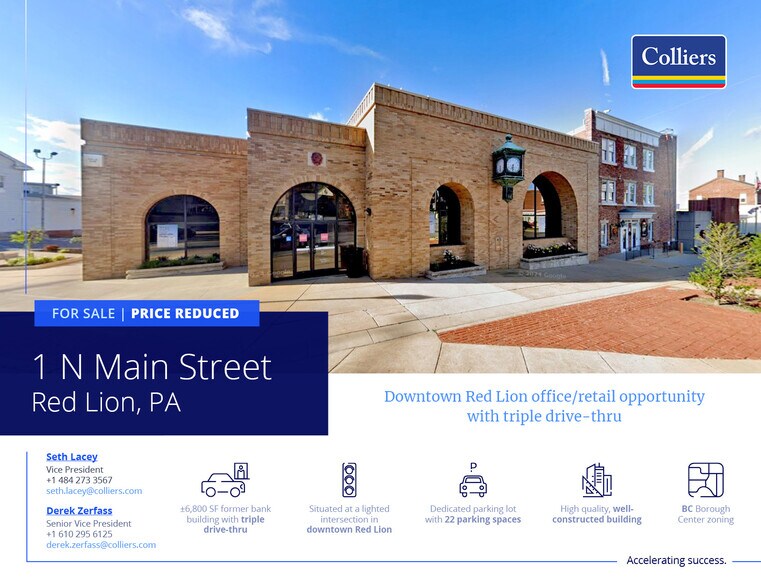 Primary Photo Of 1 N Main St, Red Lion Bank For Sale