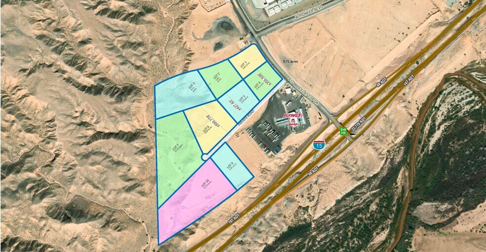 More Photos Of NWC of Lower Flat Top Drive and I-15, Mesquite Land For Sale
