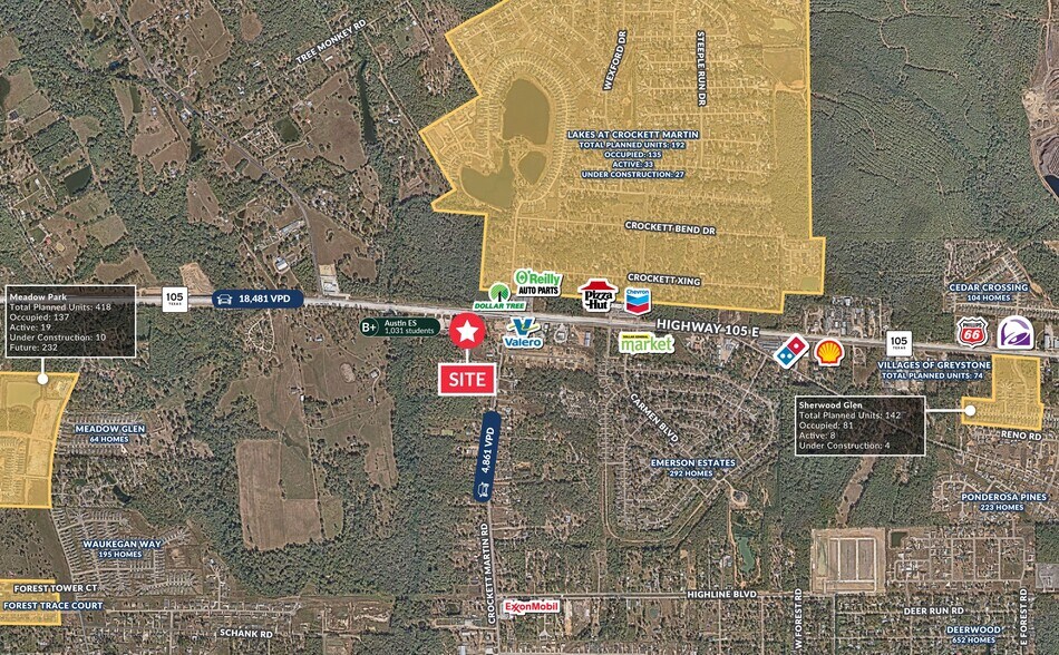 Primary Photo Of Highway 105 & Crockett Martin Rd, Conroe Land For Lease