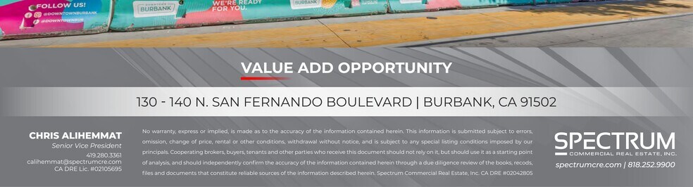 More Photos Of 130-140 N San Fernando Blvd, Burbank Storefront For Sale