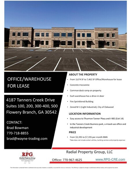 More Photos Of 4187 Tanners Creek Dr, Flowery Branch Warehouse For Lease