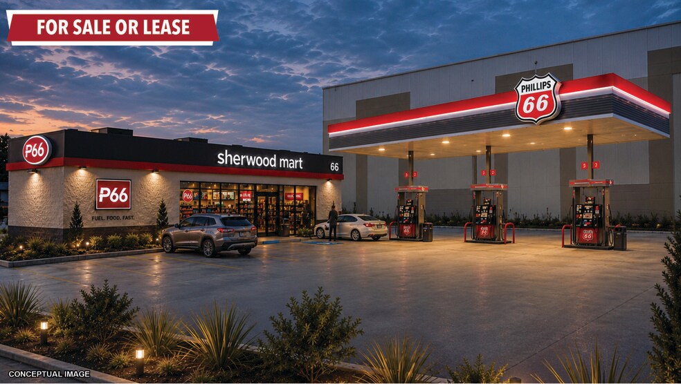 Primary Photo Of 8623 Warden Rd, Sherwood Convenience Store For Lease