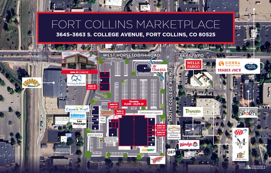 Primary Photo Of 3645-3663 S College Ave, Fort Collins General Retail For Lease