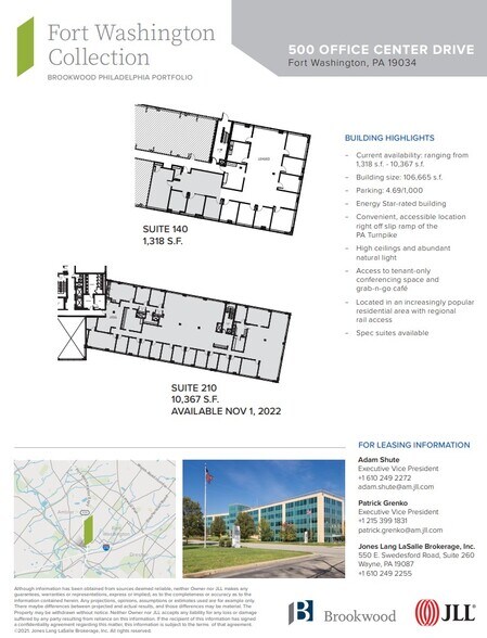More Photos Of 500 Office Center Dr, Fort Washington Unknown For Lease