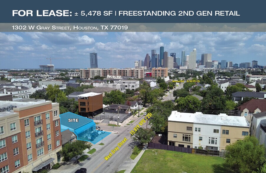 Primary Photo Of 1302 W Gray St, Houston Freestanding For Lease
