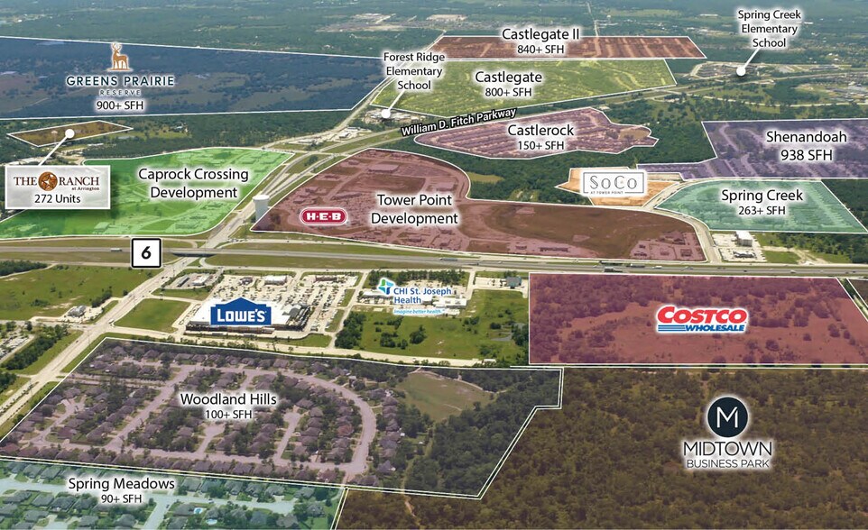 More Photos Of SEC of Williams Creek Dr & William D Fitch Pkwy, College Station Land For Sale