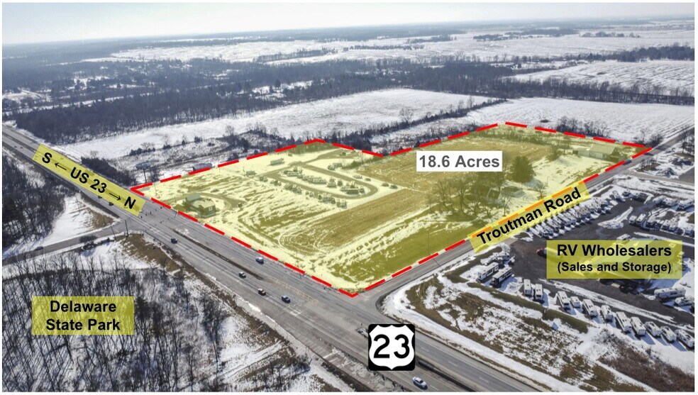 More Photos Of 5201 US Highway 23 N, Delaware Land For Sale