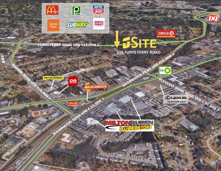 More Photos Of 316 Furys Ferry Rd, Augusta Land For Sale