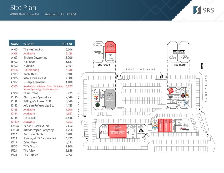 More Photos Of 5000 Belt Line Rd, Dallas Unknown For Lease
