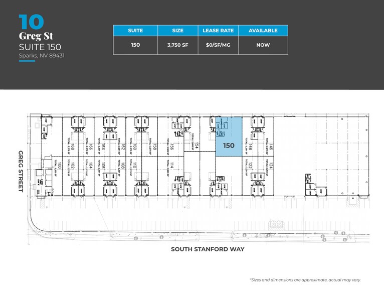 More Photos Of 10 Greg St, Sparks Warehouse For Lease